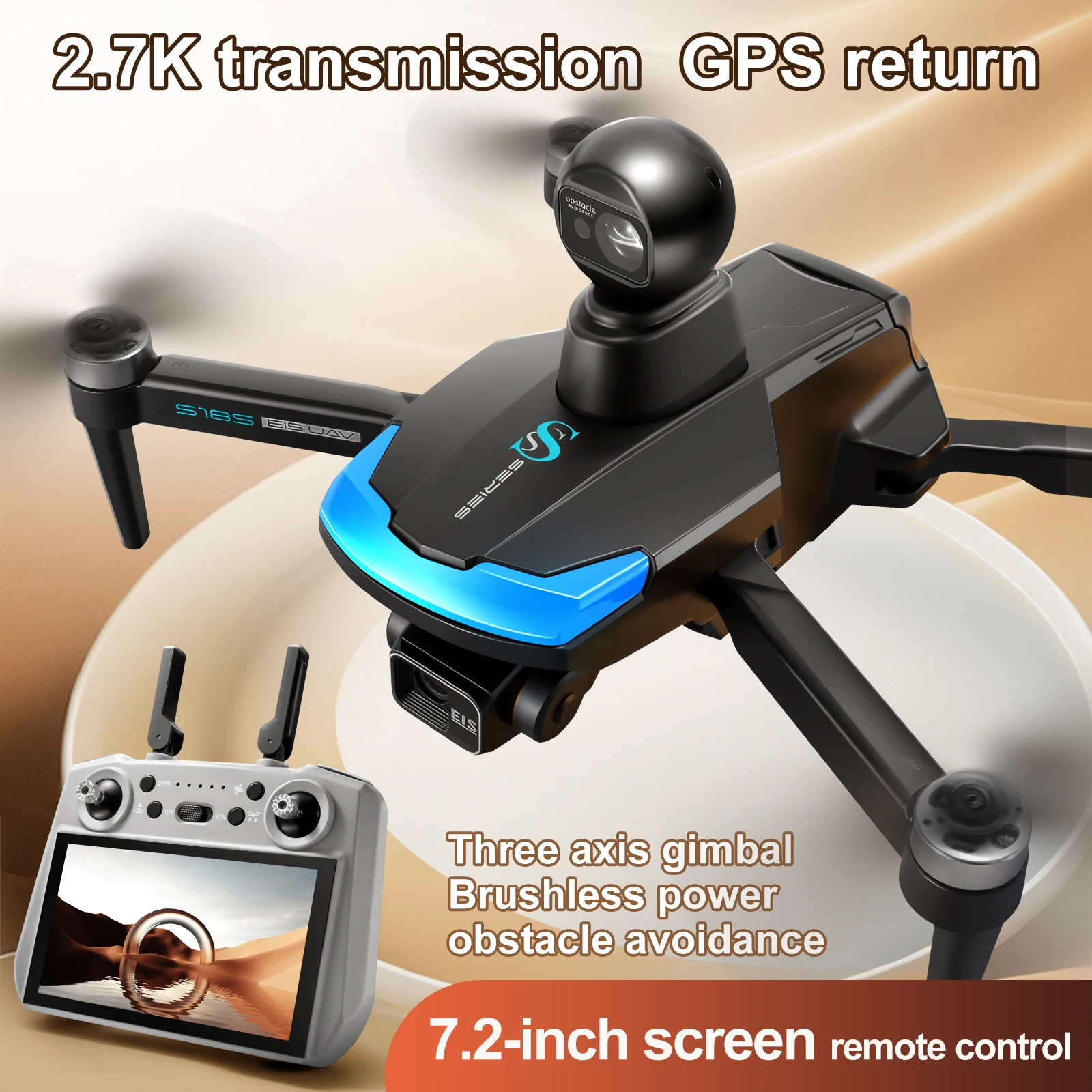 S185 Professional Drone 2.7K H - огляд і ціна Drone Gimbal 3 Axis