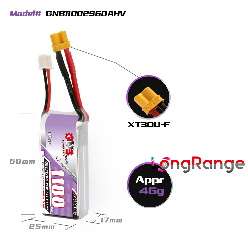 GNB 1100mAh 2S 3S 4S 6S 60C/12 - огляд і ціна Drone Gimbal Controller
