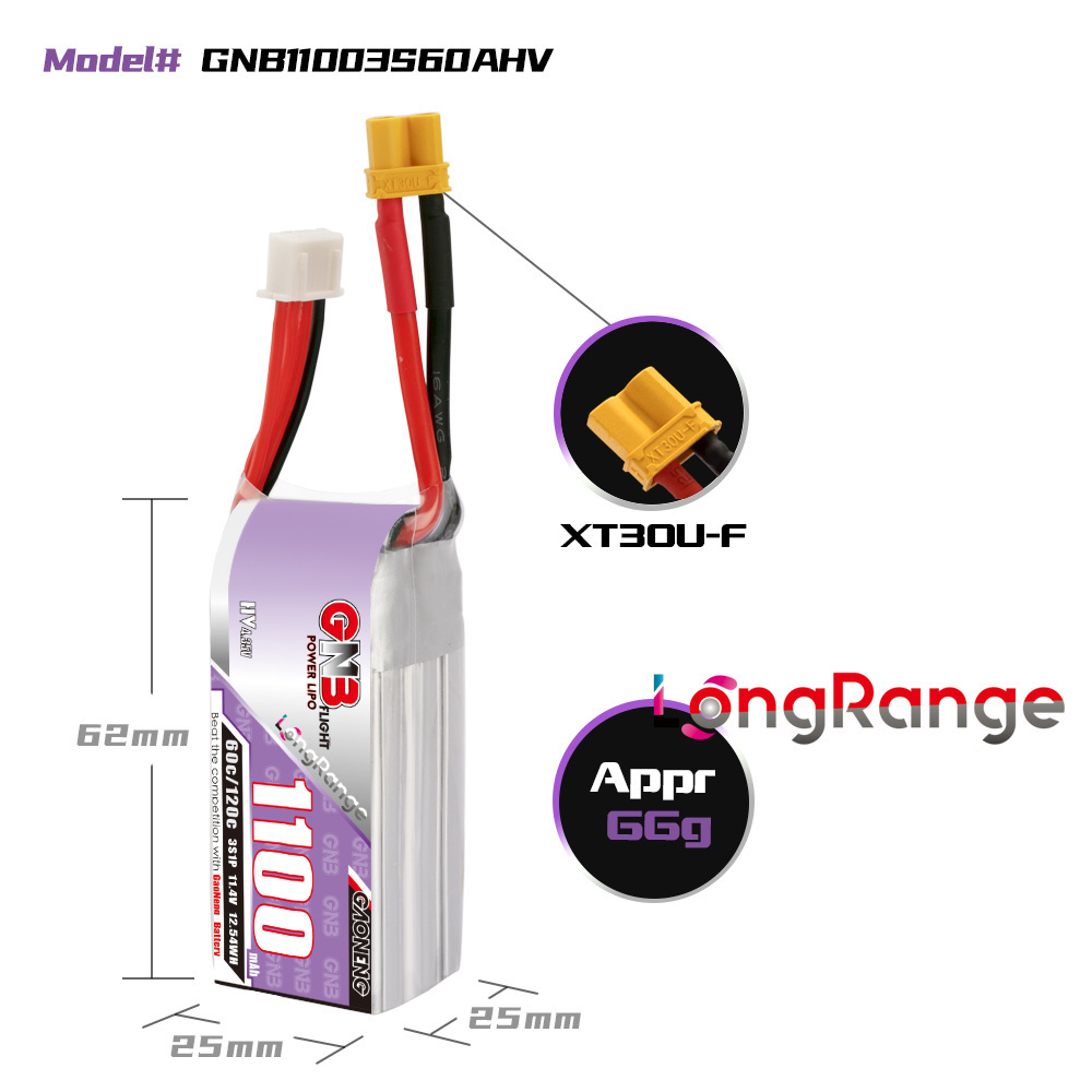 GNB 1100mAh 2S 3S 4S 6S 60C/12 - огляд і ціна Drone Gimbal Controller